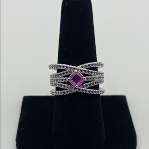 Bomb Party Pink Stone Ring - Size 9